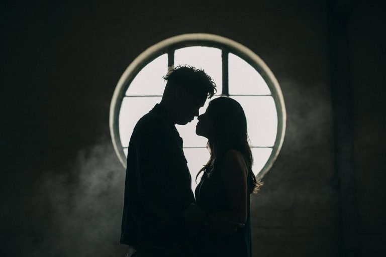 cool couple photo in industrial setting by prewedding photographer in singapore