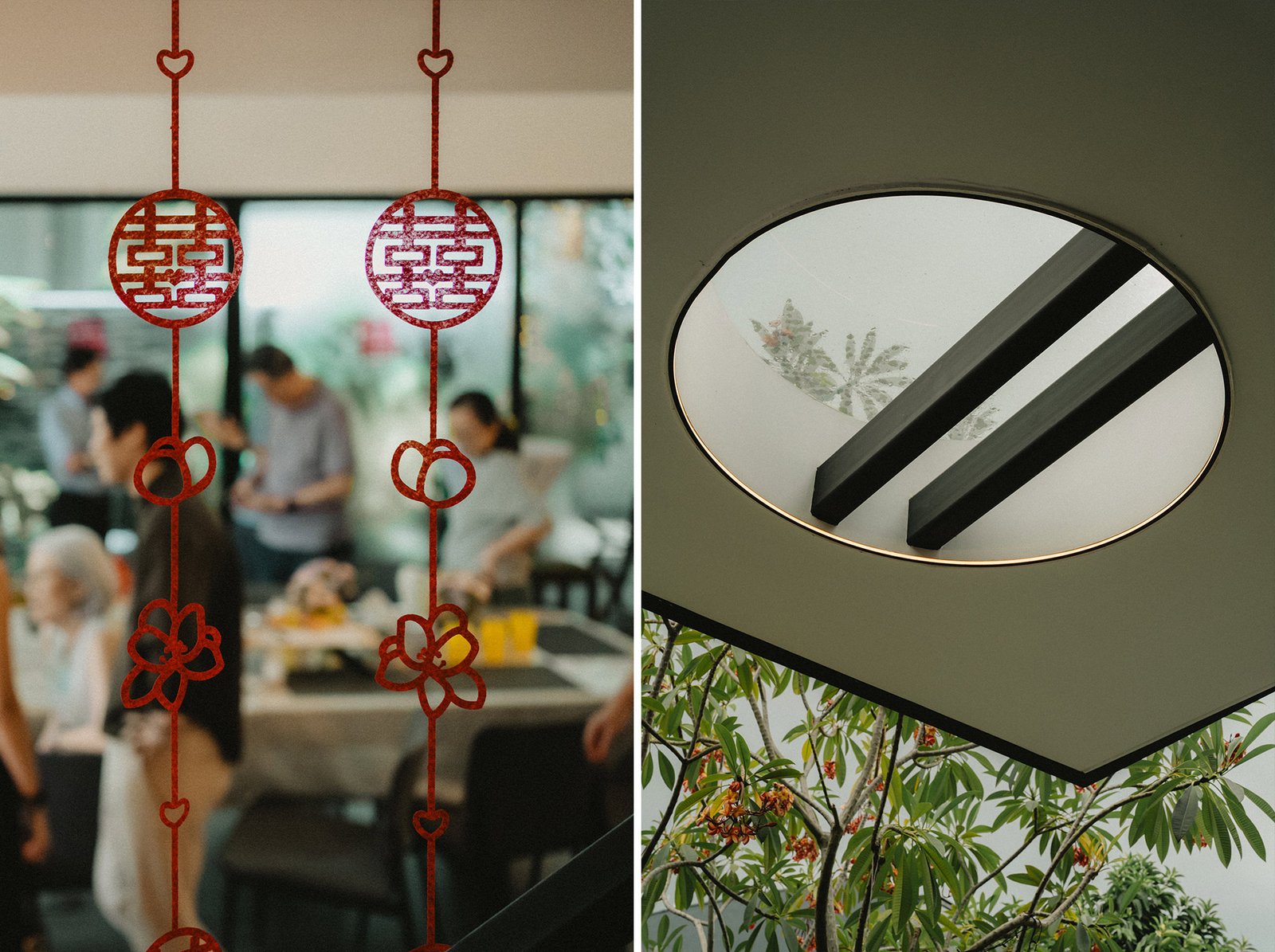 Atlas Bar Singapore wedding decor and skylight