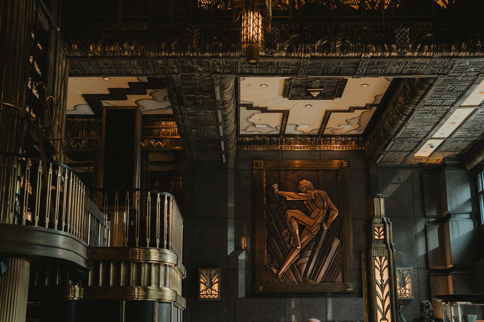 Jared and Xinyu's epic wedding at Atlas Bar Singapore, featuring opulent Art Deco interiors.