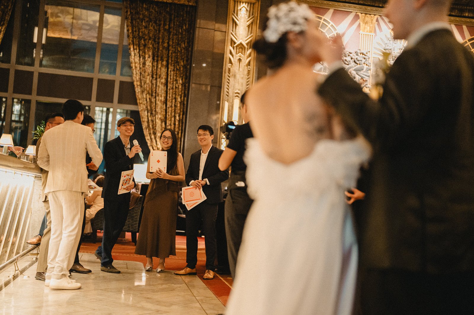 Jared and Xinyu's wedding guests at Atlas Bar Singapore